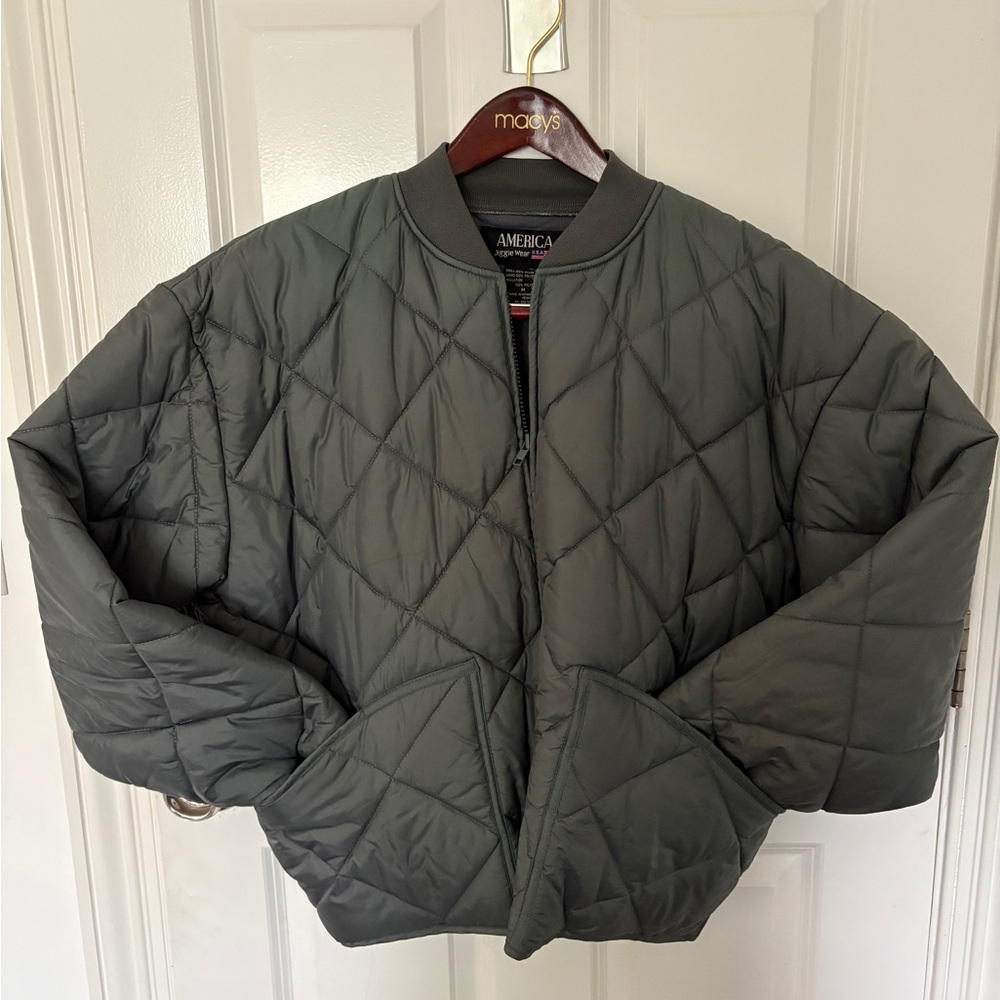 American Vintage Quilted Jacket in Gray